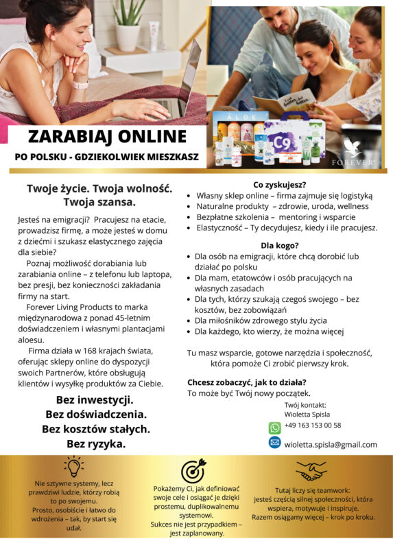 ZARABIAJ ONLINE PO POLSKU - GDZIEKOLWIEK MIESZKASZ